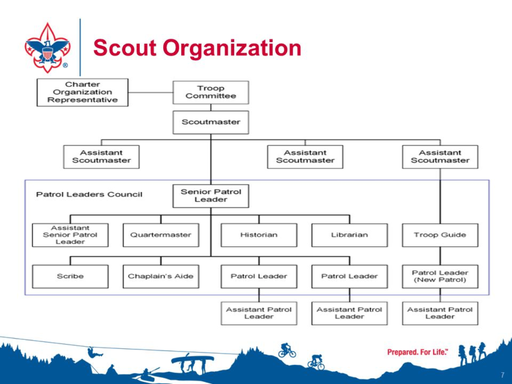 boy scout troop organization chart